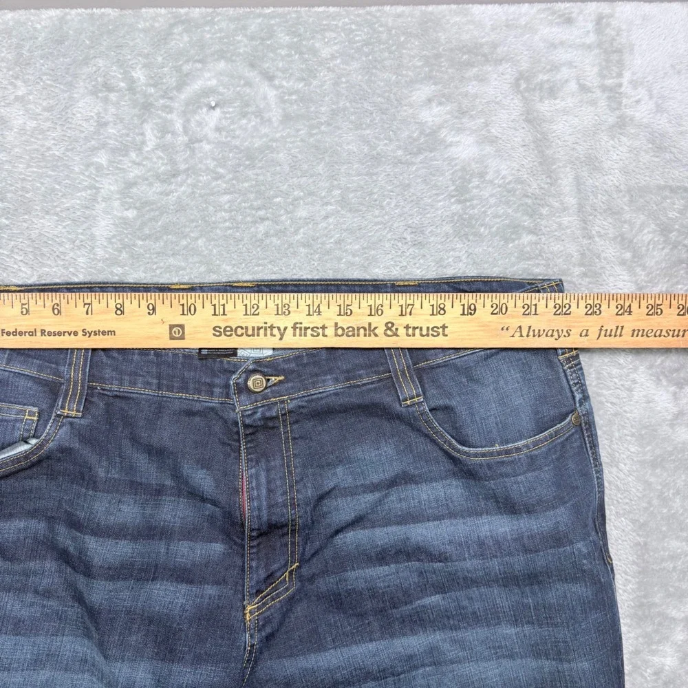 5.11 Tactical Defender-Flex Jeans Mens 44x32 Dark Blue Straight Leg Denim Pants